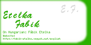 etelka fabik business card